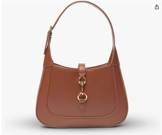 Shoulder Bag for Women - Small Shoulder Purses - Top Handle Structured Handbags - Adjustable Strap Vegan Leather - Product image